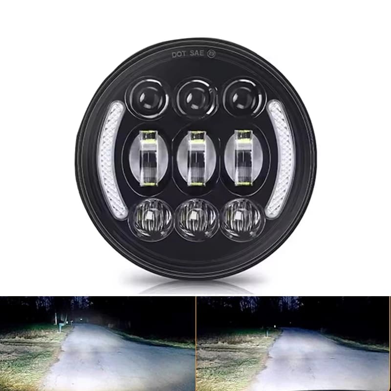 5.75 inch 5 3/4" LED lighthouse for Dyna Softail Deuce Wide Glide Sportster Moto Faro