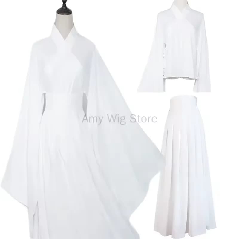 Hanfu Cinese Dinastia Ming Tradizionale Veste Fodera Originale Bianco Interno Indossare Abbigliamento Taoista Abito Lingerie Costume