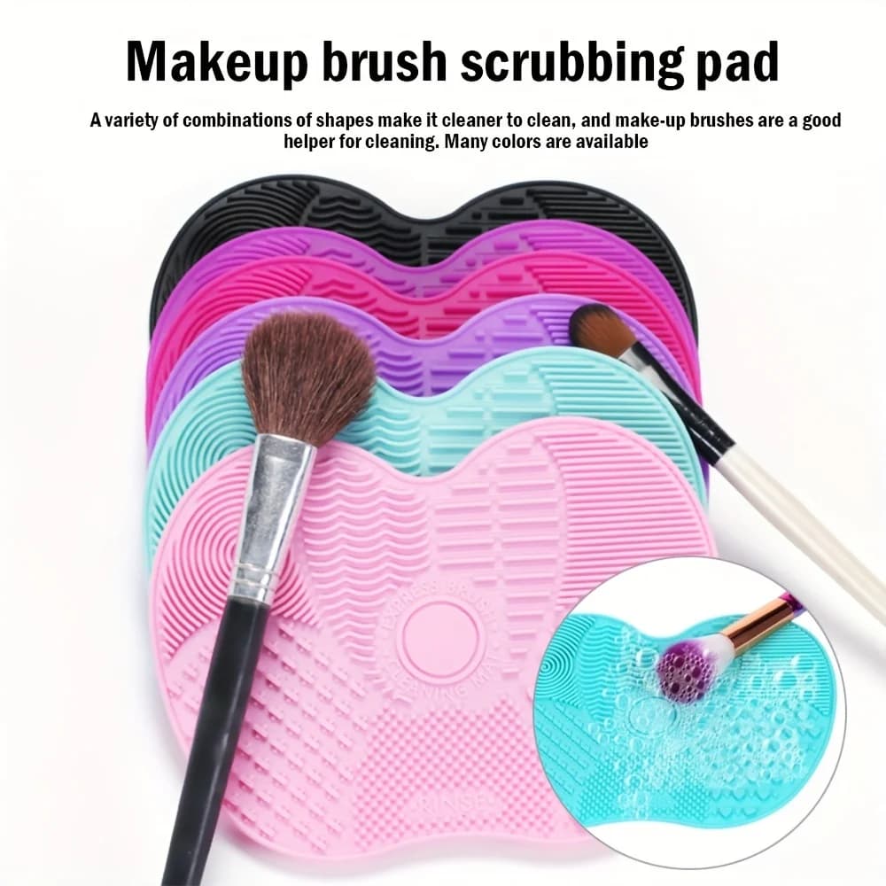 Portable Silicone Makeup Brush Cleaner - Deep Cleaning of Delicate Makeup Brushes, Portable Cleaning Tool with Suction Cup