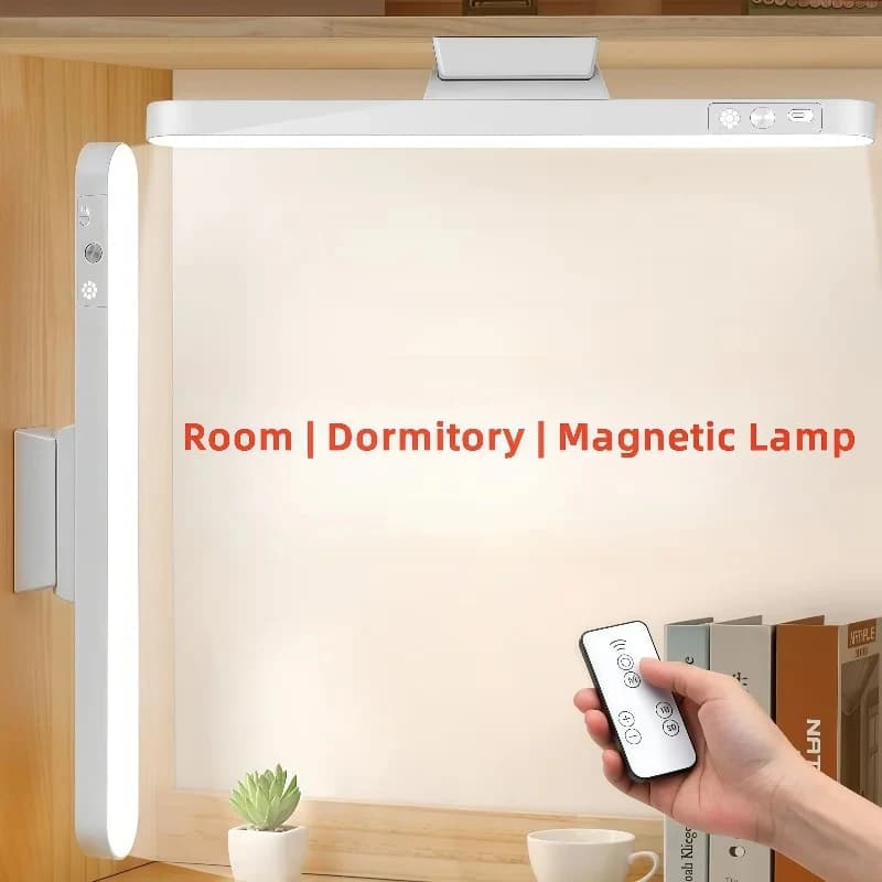 LED Table Lamp Magnetic Hanging USB Rechargeable Desk Lamp 3 Color Reading Lamp Dimmable Night Light for Wardrobe