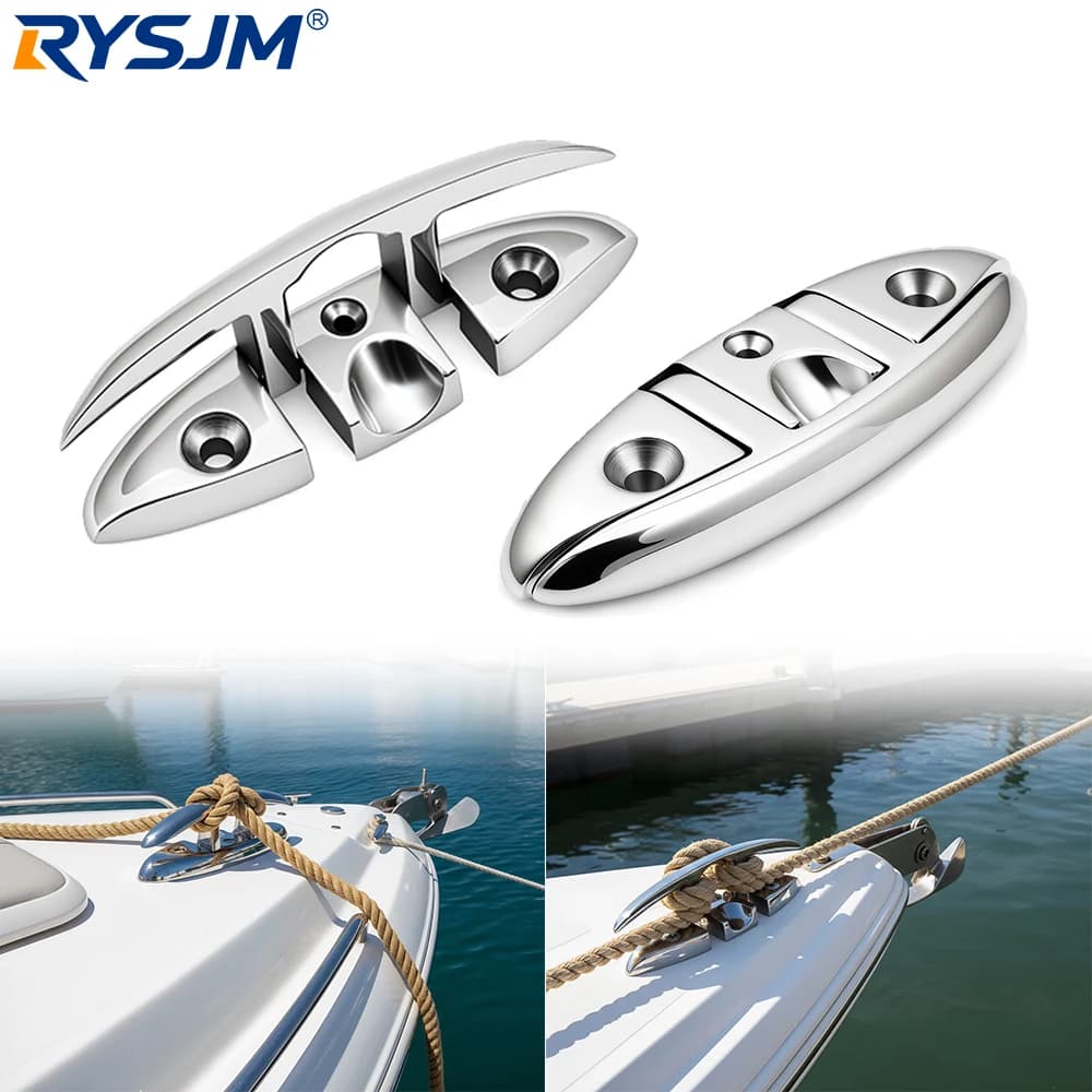 Bitta Pieghevole per Barca da 5 e 6 Pollici in Acciaio Inossidabile 316, Bitta per Ormeggio Marino, Bitta per Cima di Coperta, Bitta per Corda, Accessori Hardware per Yacht Ribaltabili