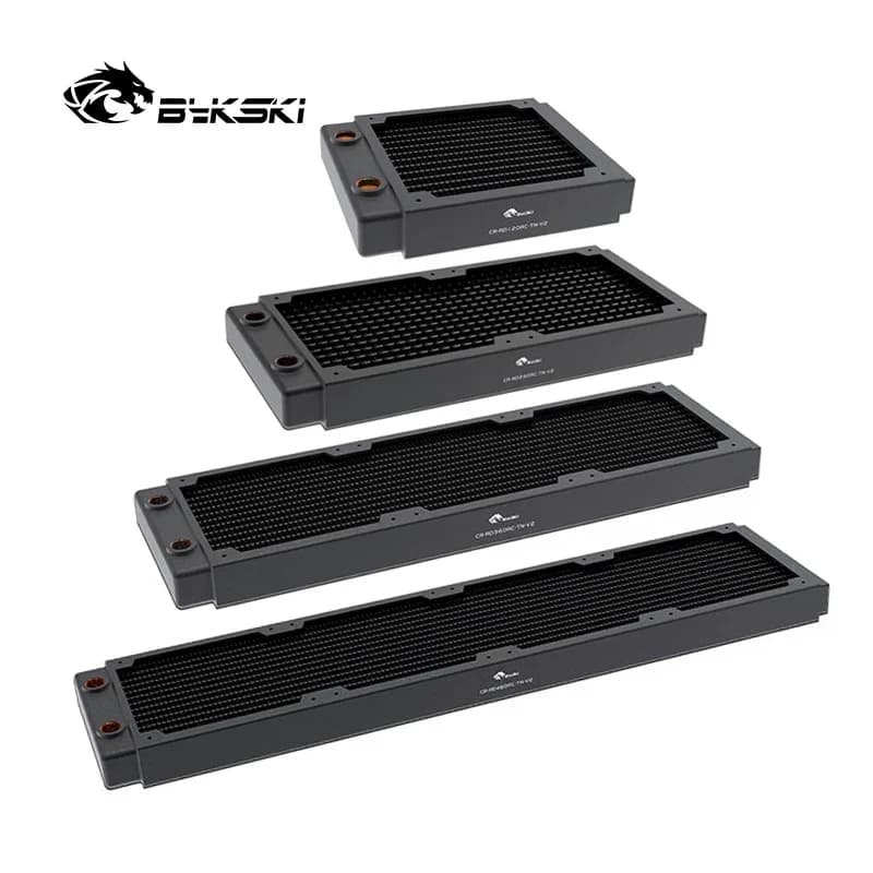 BYKSKI 30mm Thickness Single Copper Radiator Wire Computer Water Cooling Liquid Heat Exchanger Use for 12 cm 120/240/360/480 MM