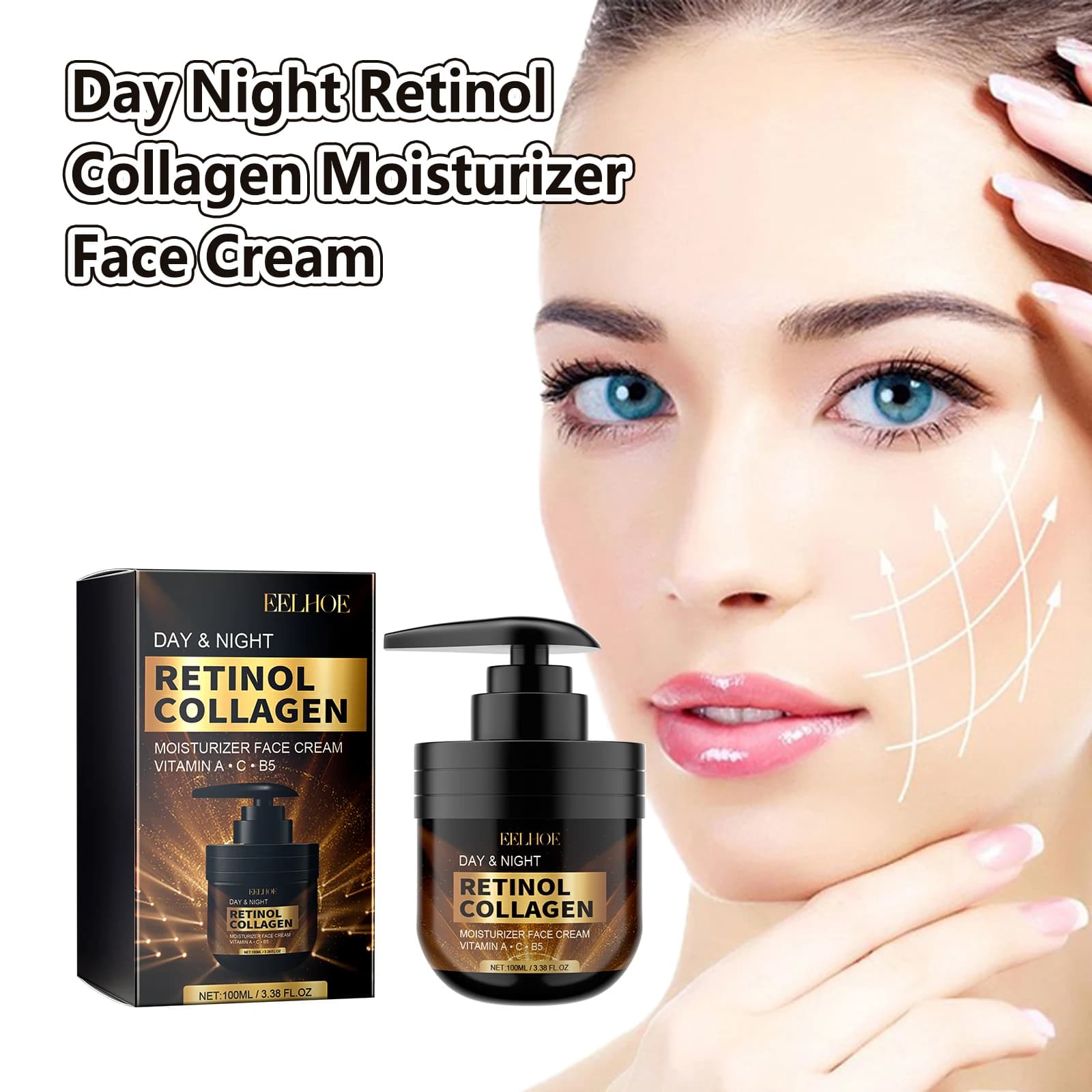 Crema per il viso al retinolo Nutriente Stringere le pelli schiarenti Dissolvenza Macchie scure Rughe Giorno Notte Antietà Creme rassodanti idratanti
