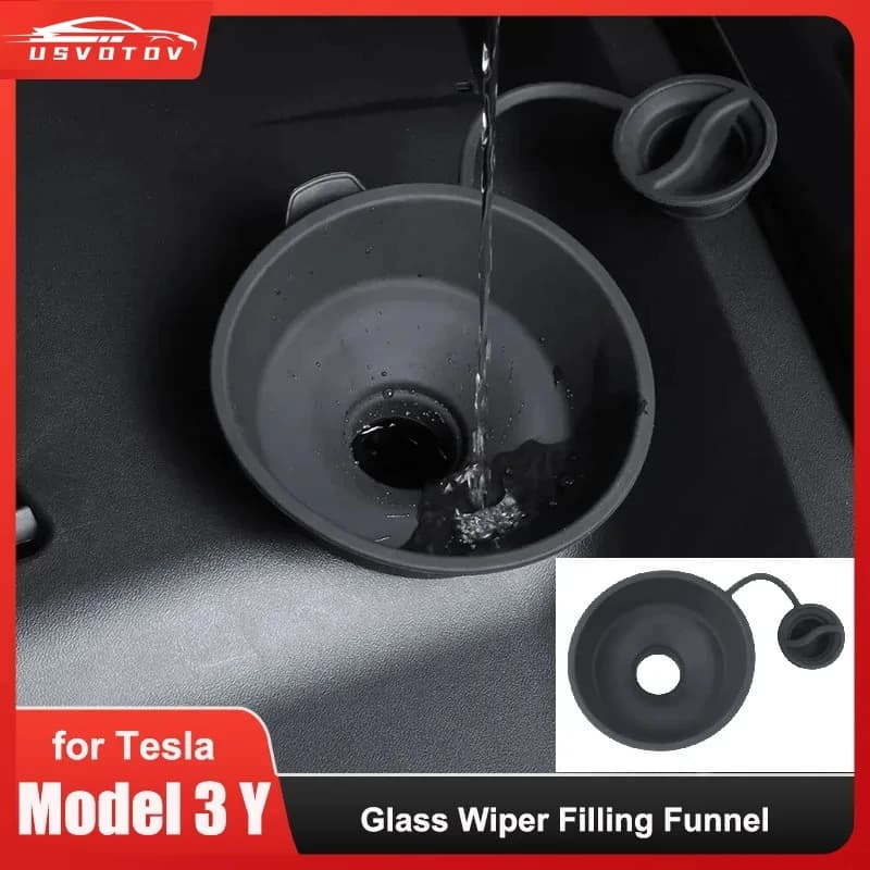 Glass Wiper Filling Funnel For Tesla Model 3 Y Juniper Lanuch 2025 2024 Filler Windshield Fluid Filled Wiper Funnel Accessories