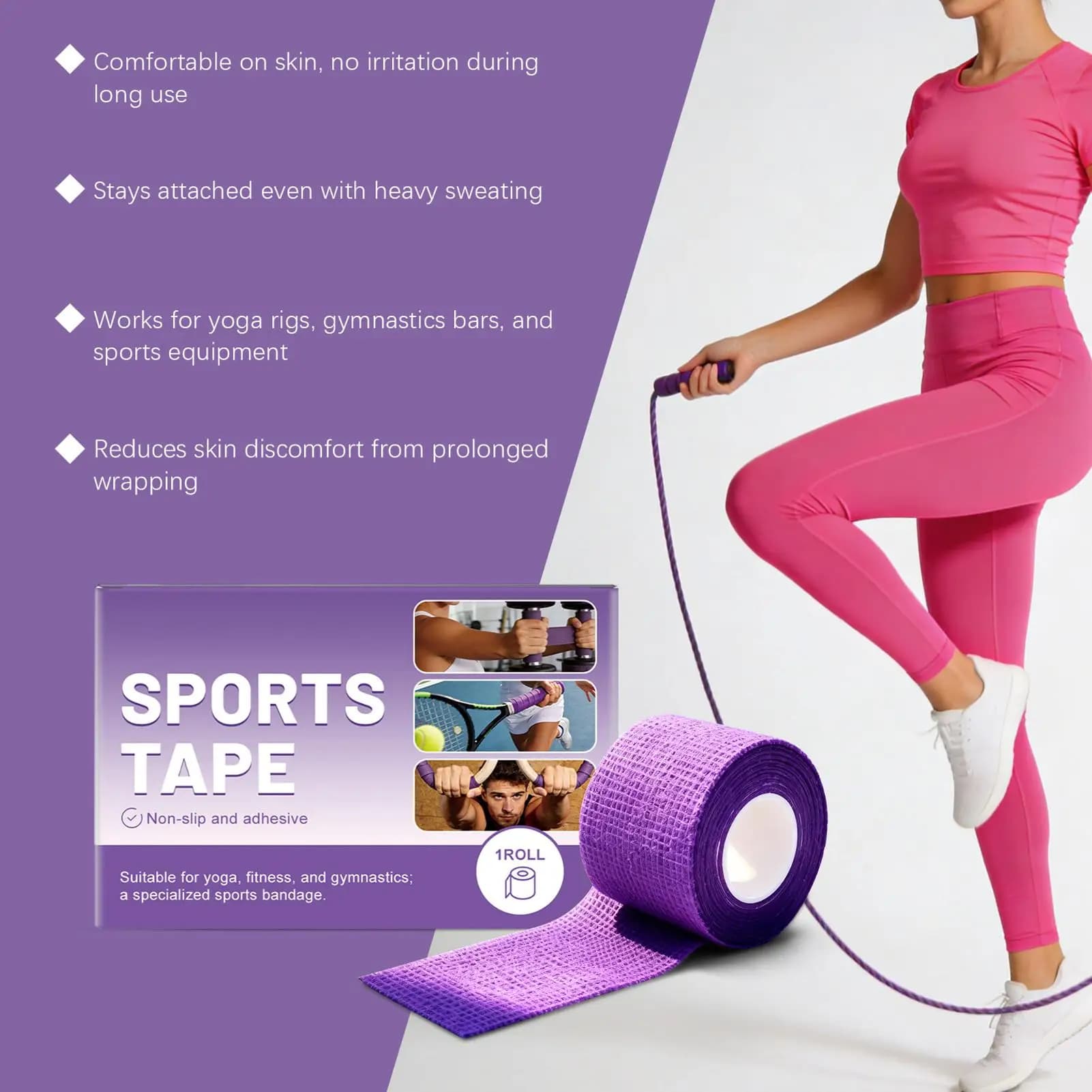 Anti-slip tape for Tennis racket, Wall sticker for Hockey Handle, Baseball and Manubri
