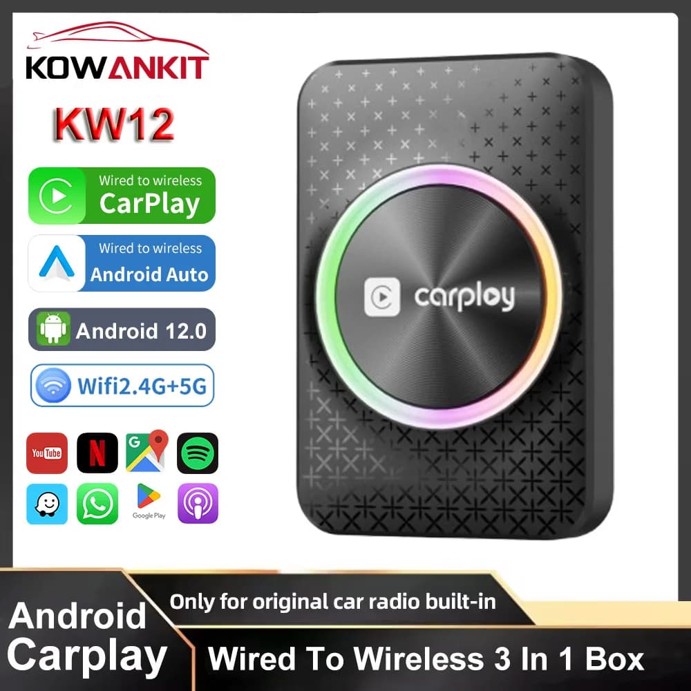 New CarPlay AI Box Android 12.0 Android Auto 4K HD 4+32G Wireless CarPlay Adapter wireless supports HDMI output RK3528 dual WiFi