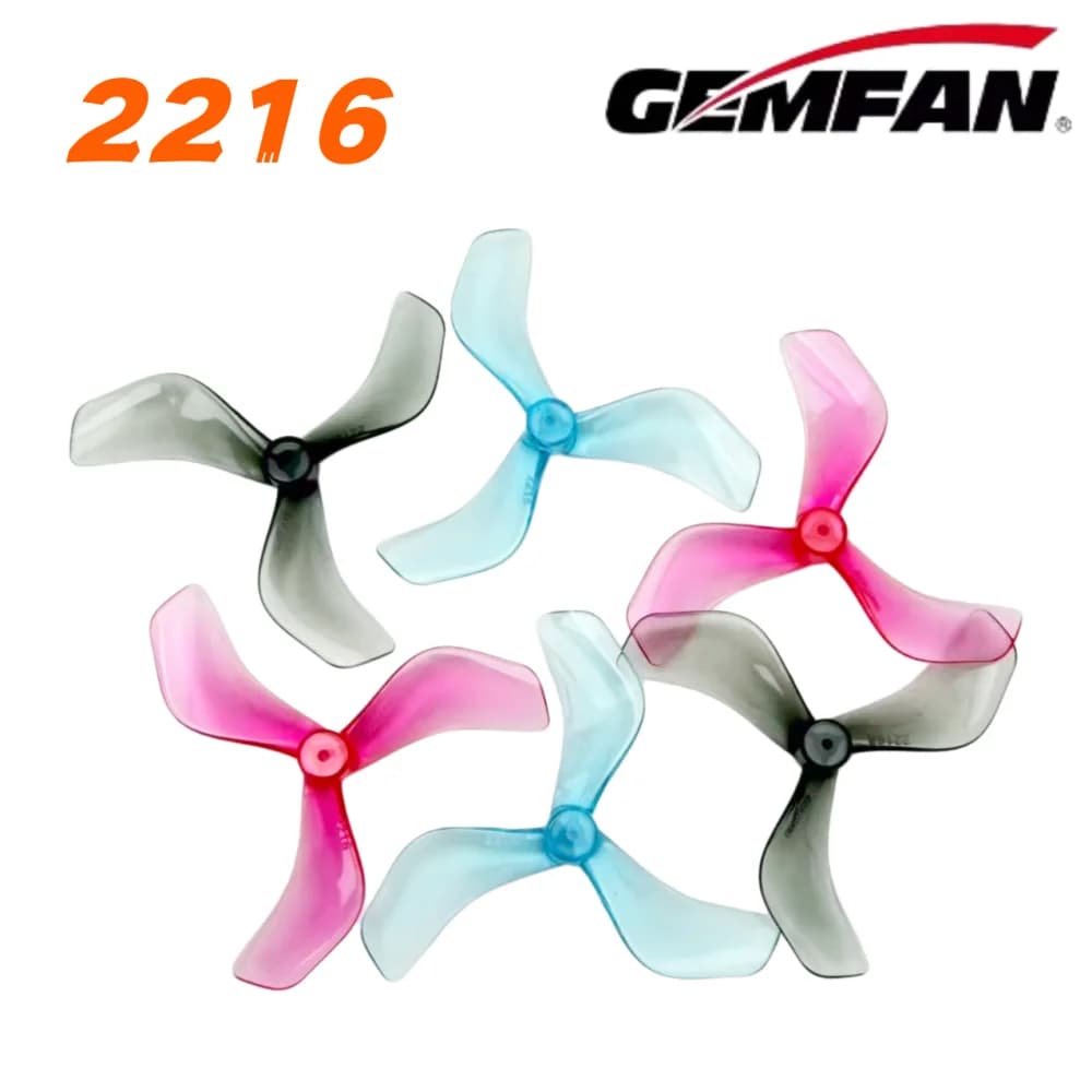 4pairs/8pcs GEMFAN 2216 Propeller 2.2inch 3-blades Props 1.5mm CW/CCW for RC FPV DJI O3 O4 Air Unit Betafpv