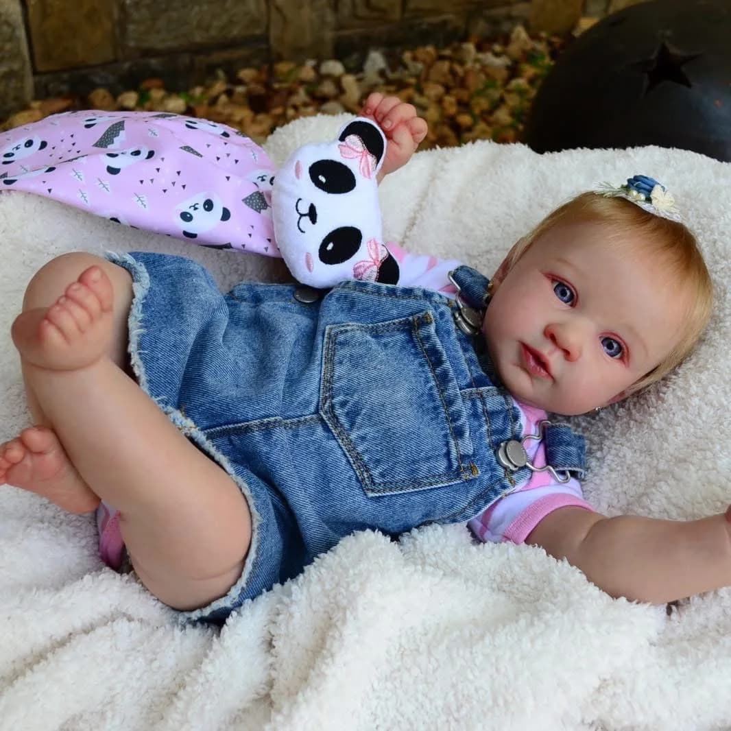 Silicone Baby Reborn Girl Piper Realistic Reborn Baby Dolls Real Looking Lifelike 21 Inch Handmade Weighted Newborn Children Toy