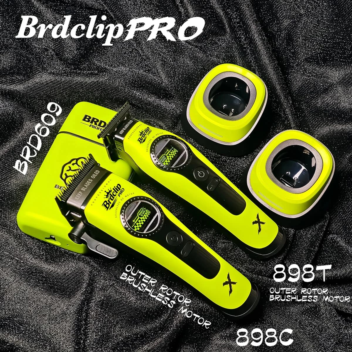 Professional haircut BRDCLIPR 898CT 8000RPM with External Roll Brushless Motor, Stackable Blade, Electric Trimmer 10000RPM