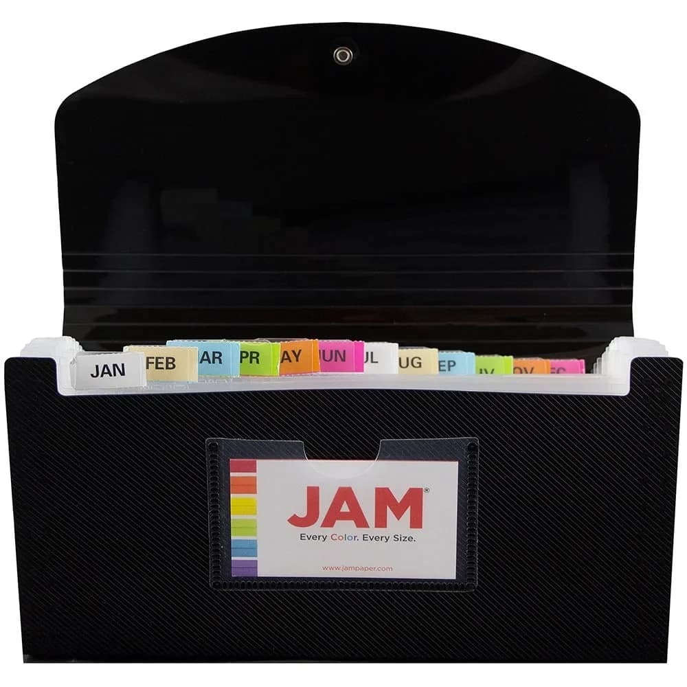 Organizzatore di file espandibile con 13 tasche con chiusura elastica Porta biglietti da visita Ricette documenti Archiviazione di documenti finanziari