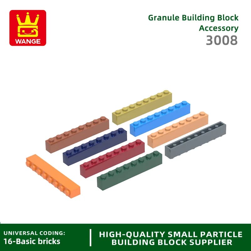 Wange 33 Pz/lotto 3008 1x8 Foro Alto Building Block Moc Basic Classico Accessori di Mattoni Compatibile con FAI DA TE Giocattoli Per Bambini Confezione Regalo