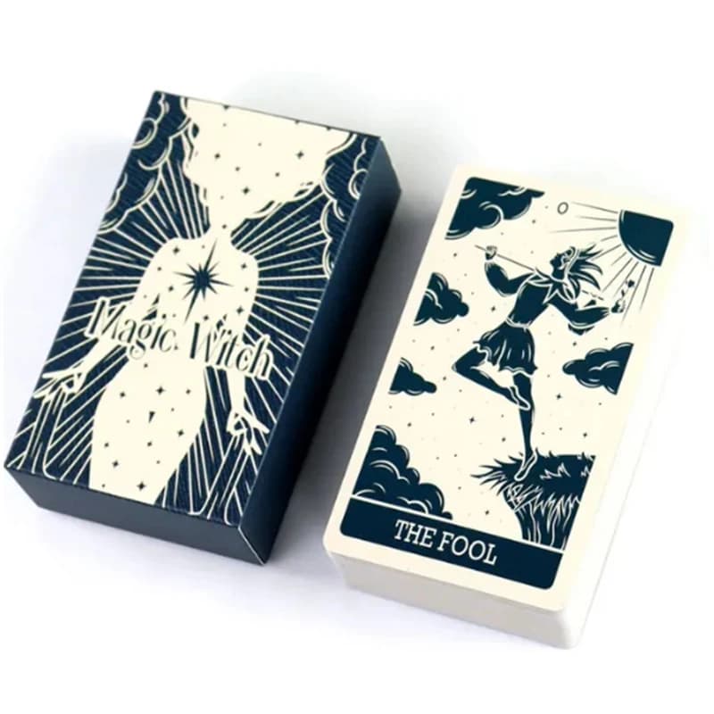 Carte dei tarocchi della strega magica di alta qualità Giochi di intrattenimento per il tempo libero Carte Giochi di tarocchi per riunioni di famiglia Mazzo di carte da 78 carte