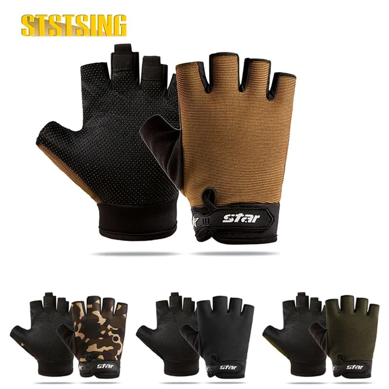 1 pair of cycling gloves cycling gloves for men and women half fingers MTB road bike gloves-breathers anti-slip breathable bike