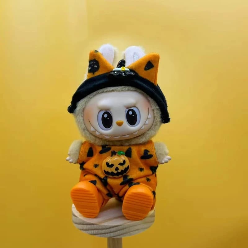 Solo per Labubu: Set di Vestiti per Bambola Pendente da 17 cm, Gonna e Set di Abbigliamento, per Bambole di Halloween, Regalo Giocattolo Carino, Ali, Tendenza Moda