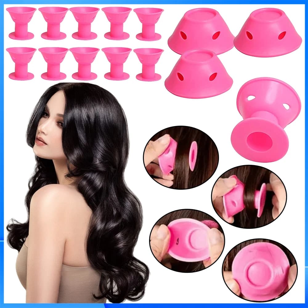 Set of 10/20 Pieces of Bigodini in Silicone Shape, No Heat, for Natural Hairstyles Fai-da- ♪