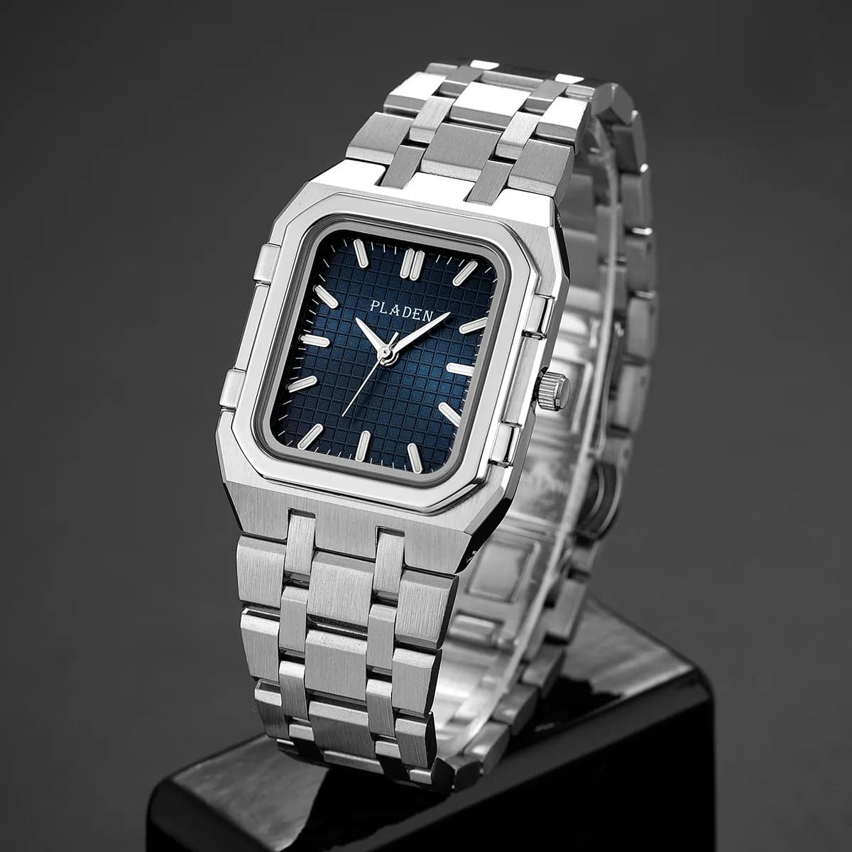 High Quality Men's Quartz Watches With Blue dial Luxury Brand For Men's Square Waterproof Quartz Quartz Watches