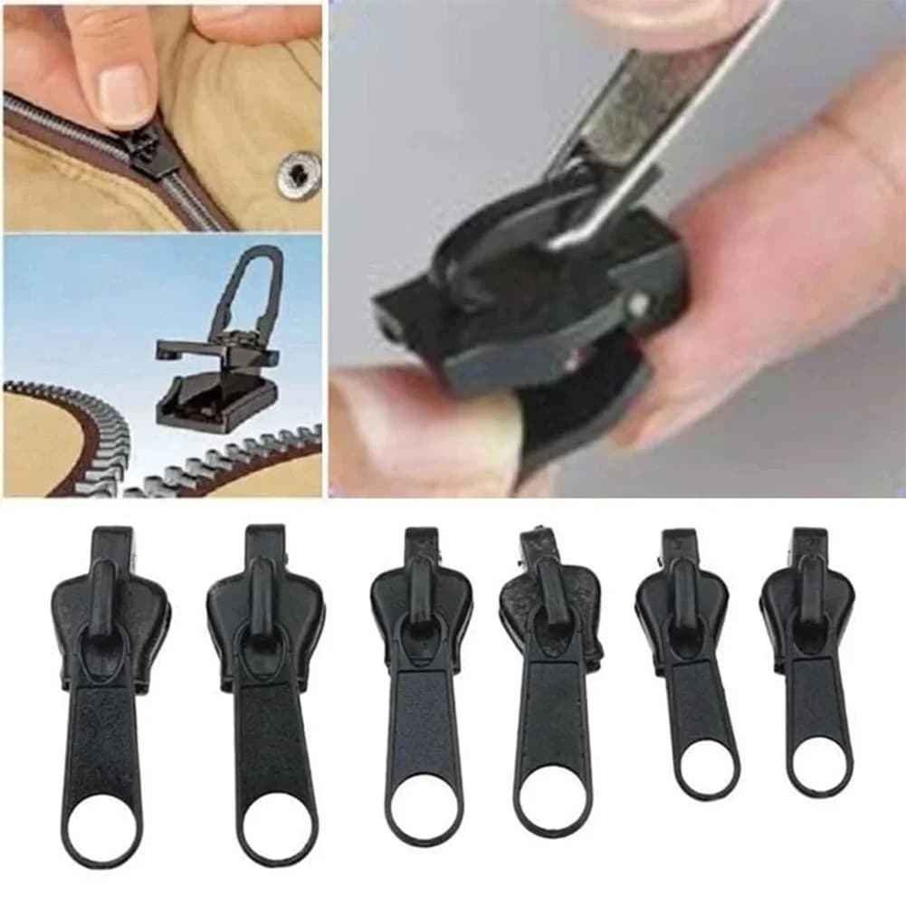 12 pz 3 Formati Universale Instant Fix Zipper Kit di Riparazione Sostituzione Zip Slider Denti Salvataggio Nuovo Design Cerniere Cucire Vestiti