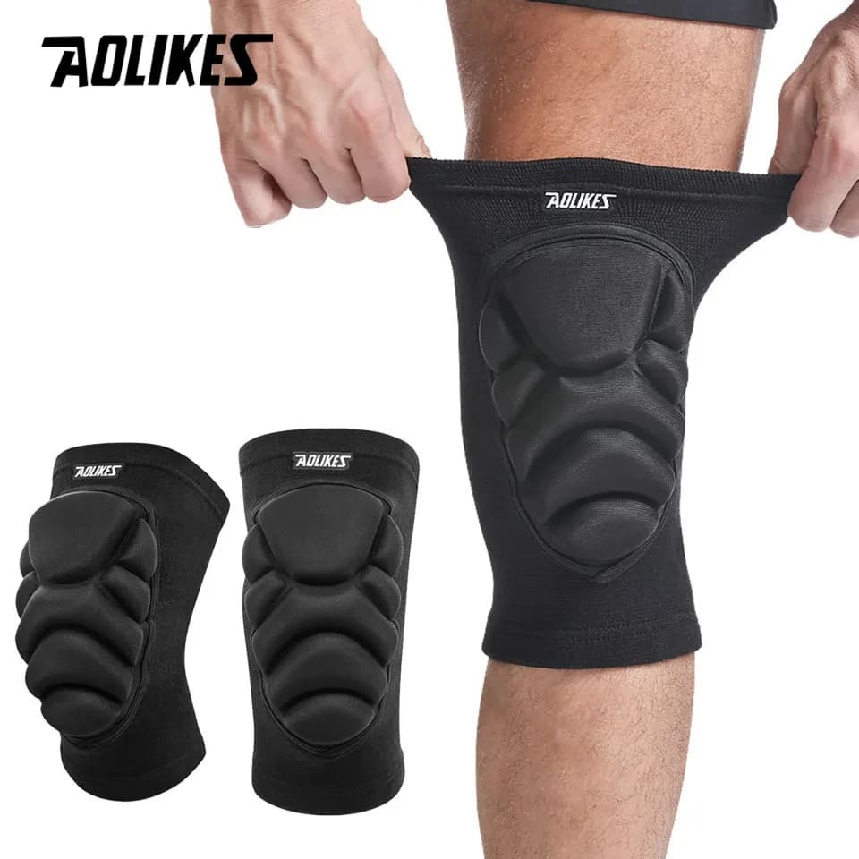 AOLIKES 1 paio di ginocchiere e gomitiere, ginocchiere collisonné in spugna spessa per lavoro, basket wrestling calcio pallavolo ciclismo