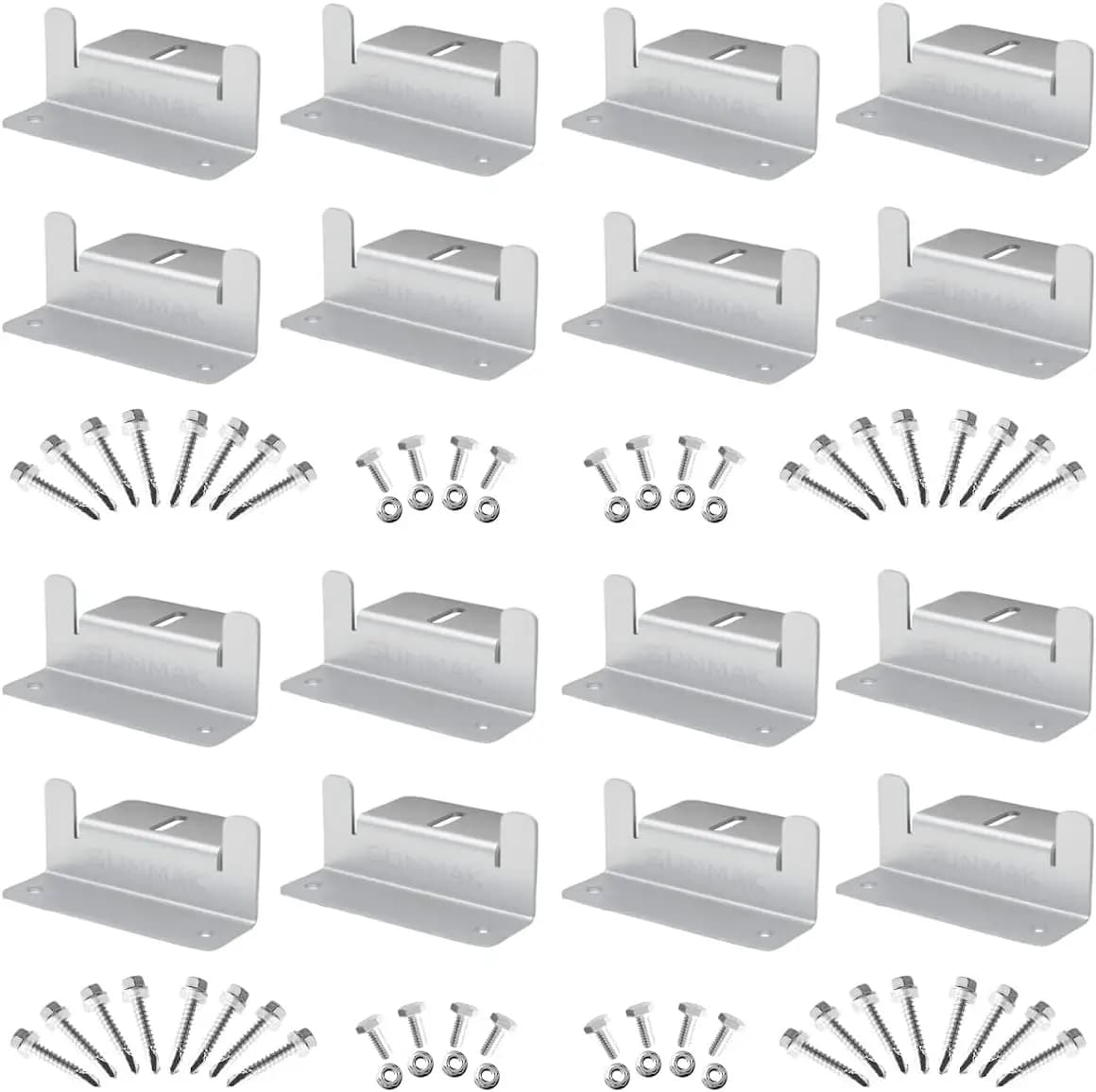16 Pz/set Kit Staffa di Montaggio Pannello Solare 4/8 Unità Pannello Solare Staffa di Montaggio in Alluminio z Supporto per RV, Tetto, Barca