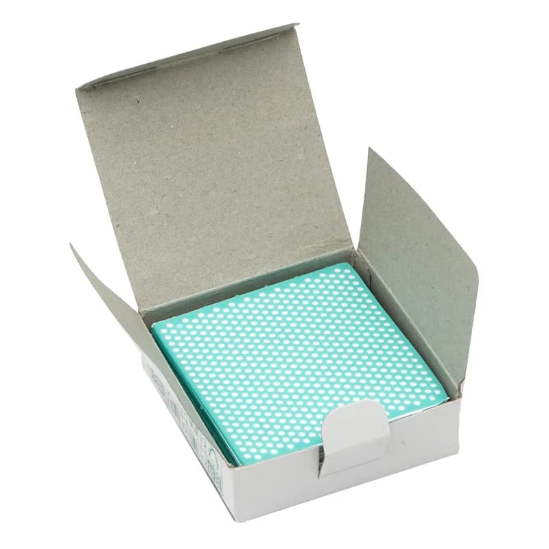 1 scatola di cera per laboratorio dentale, rete di cera, foro rotondo, griglia quadrata, forma di chiusura, foglio di cera per design parziale acrilico in metallo fuso