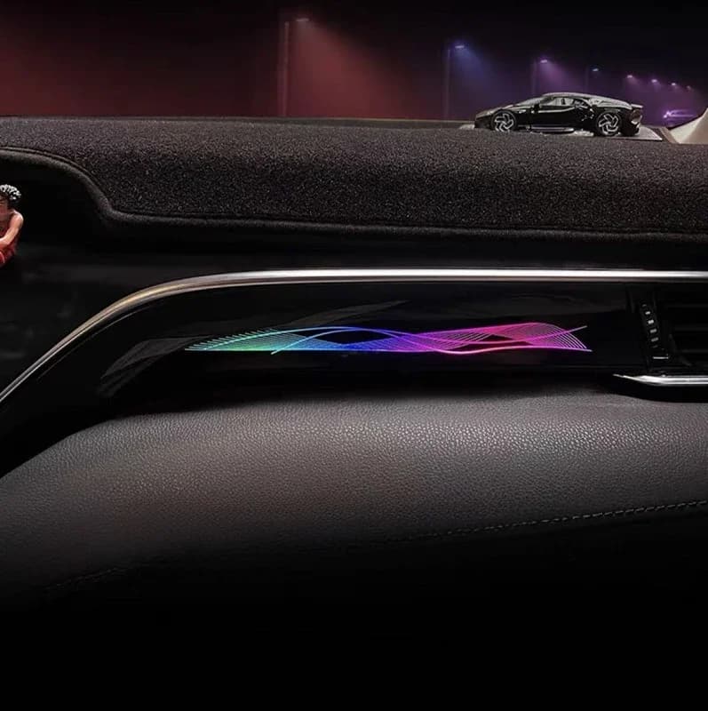 Luce di pannello co-pilota di controllo centrale Led Colorfulf Luce ambientale Luci d'atmosfera a nastro dinamico per Toyota Camry 2018-2022