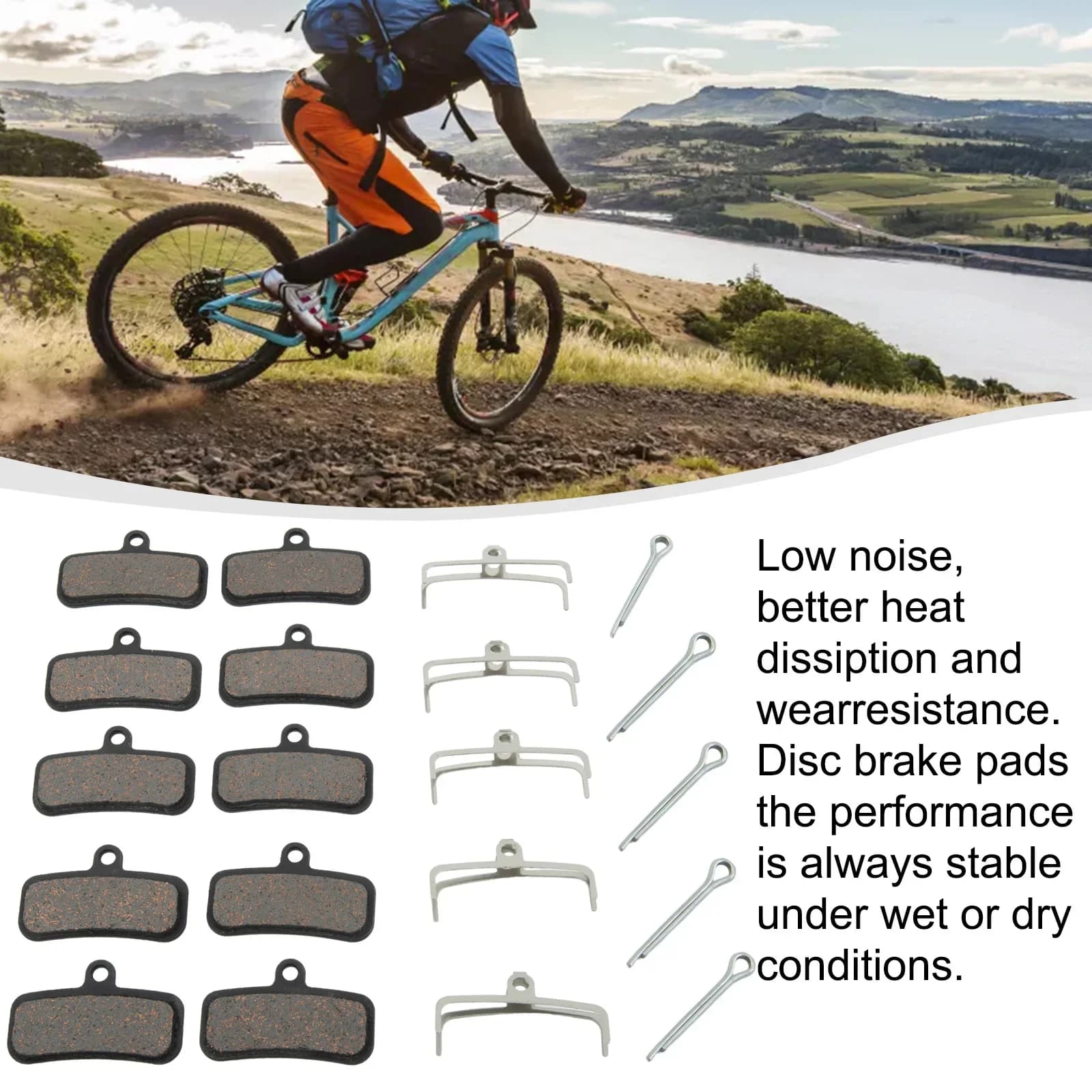 5 paia pastiglie freno bici pastiglie freno a disco bicicletta per D03S D02S Saint BR-M810 TK pastiglie freni bicicletta per freno a disco mountain bike