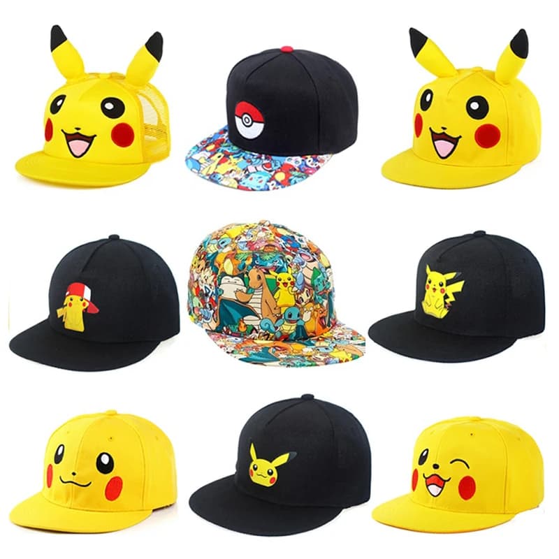 Soul Figure Pokemon Baseball cap Pikachu Adjustable Pokemon Cosplay Hip Hop Cartoon Adult Hats Boy Girl Boy Birthday Gifts