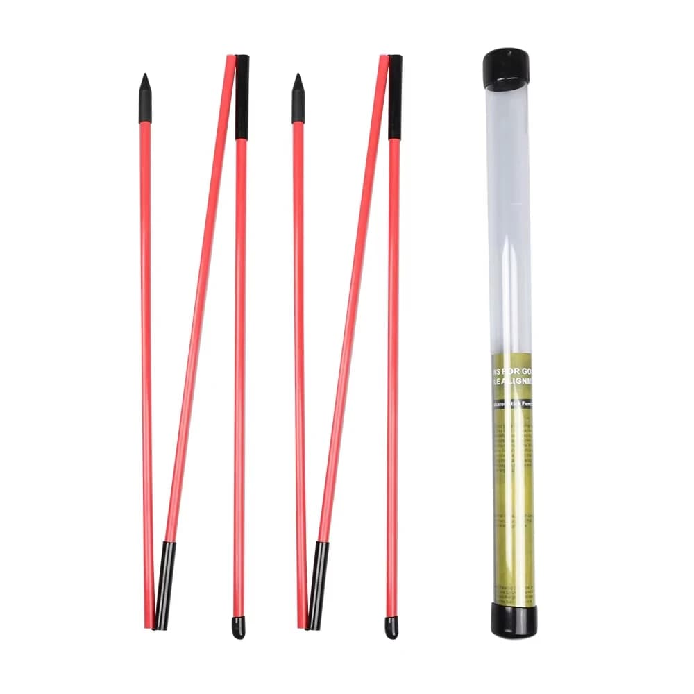 Bastoncini per allineamento da golf Aste pieghevoli per pratica da golf Putter Strumenti per allenatore verde Strumento per allenamento per swing da golf