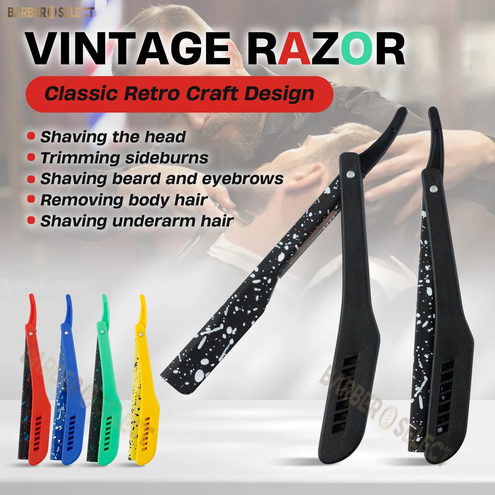 New professional folding shavers for men Barba Trimming Tools for hair removal Barbiere Support for manual safety shaver