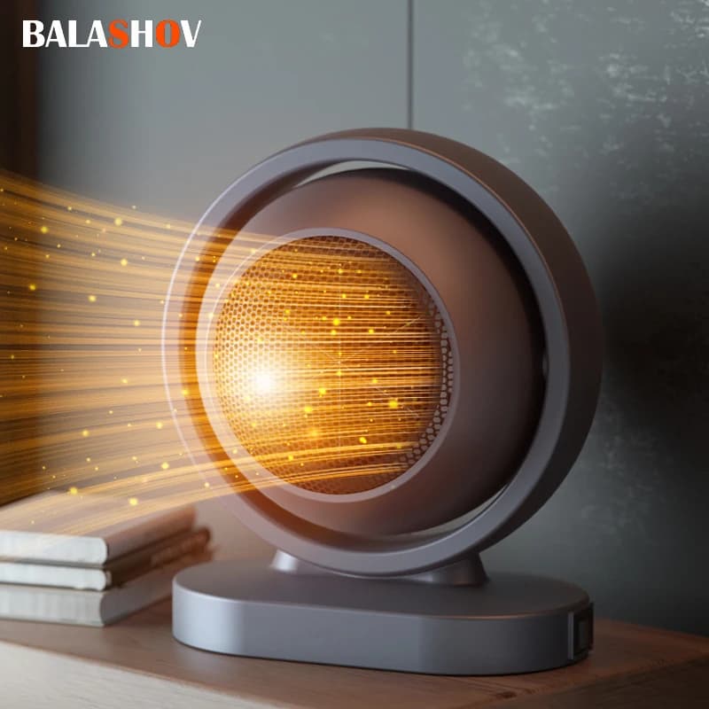 Riscaldatore elettrico da 380 W Ventilatore da tavolo portatile Stufa Ventilatore d'aria calda Mini radiatore Home Office Room Warmer per l'inverno Basso consumo