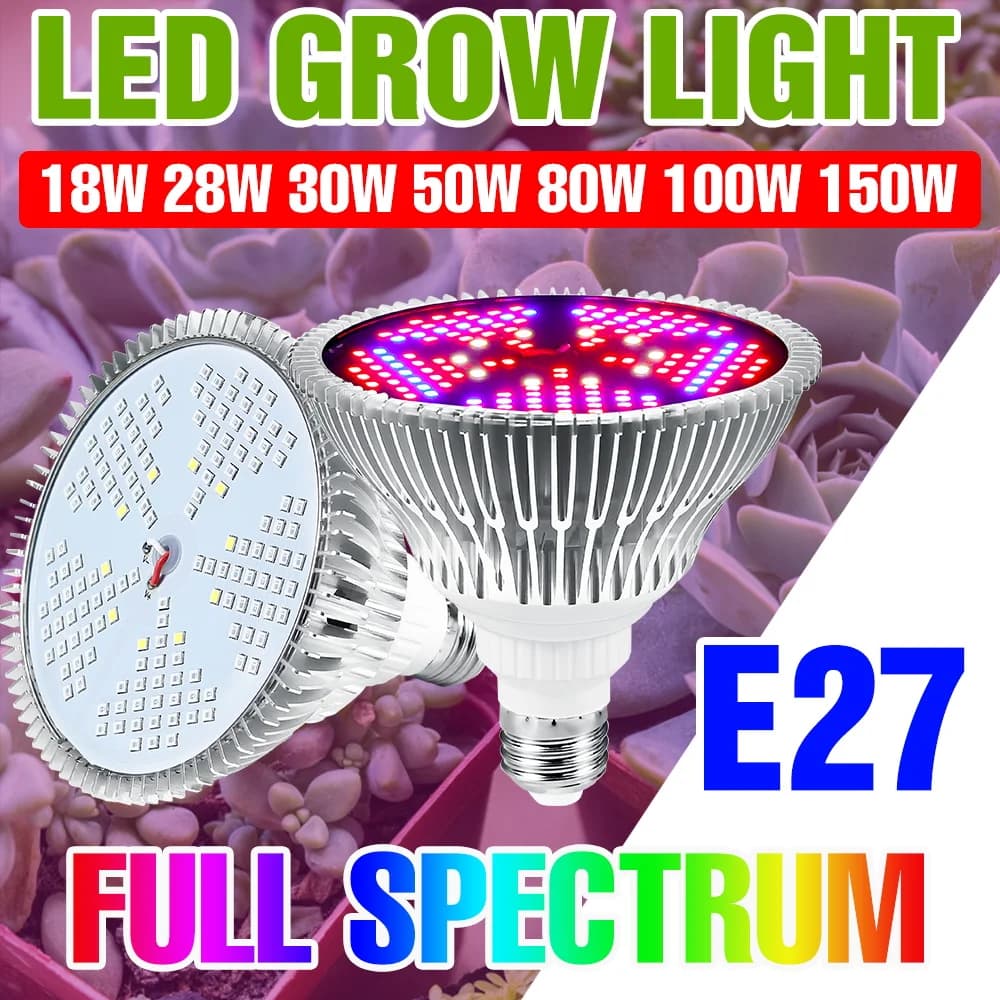 150W E27/E26 LED cultivates full spectrum bulb plant lamp for Grow Box seeds hydroponic growing plant cultivation AC85-265V