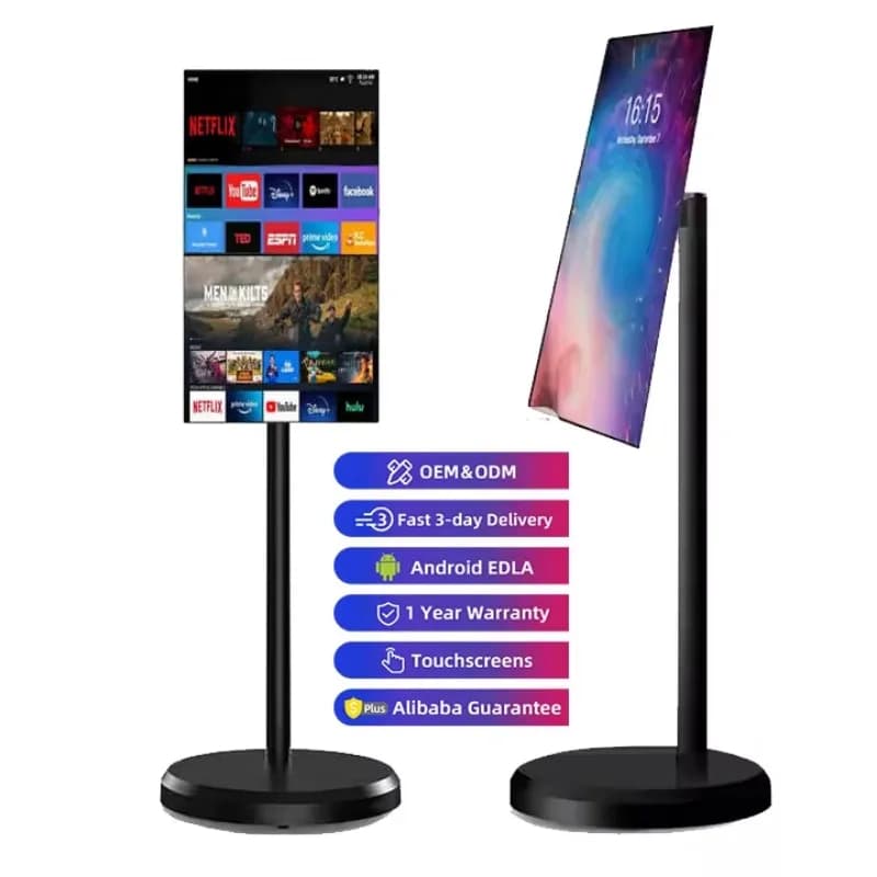 Portable Touch Screen LCD Display 21.5 Inch Monitor Touch Screen Smart TV Rotating Smart TV with Support