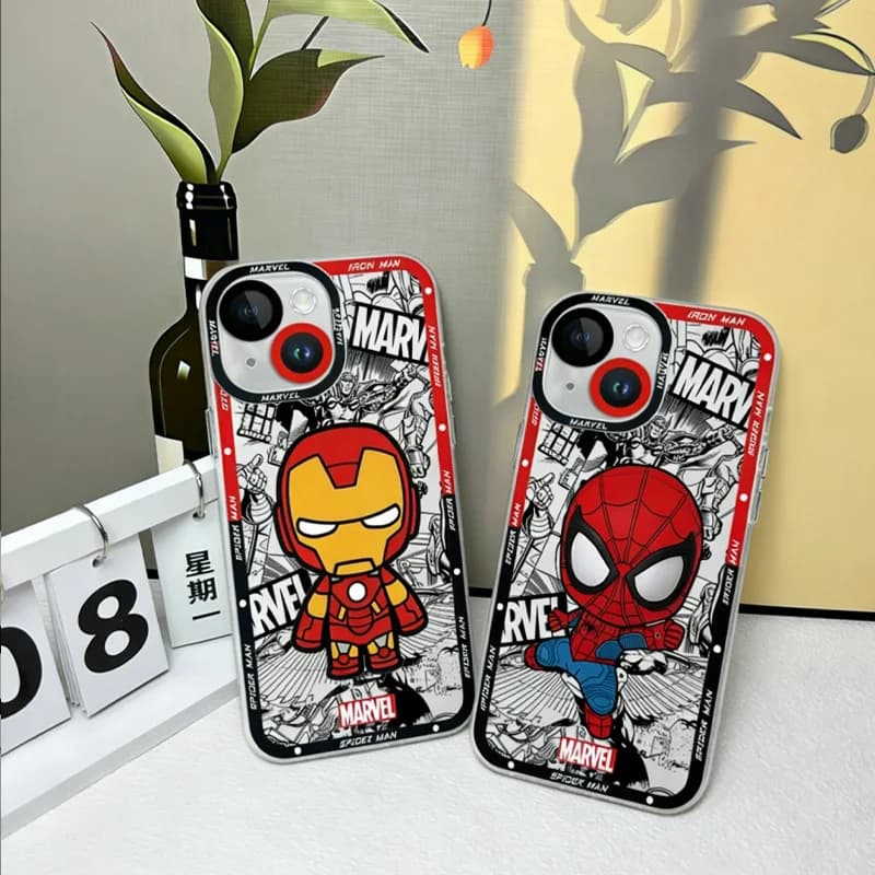 Cover Marvel Spider Man Iron Man for Xiaomi POCO X8 Pro Max X7 X6 Neo F8 F7 X5 X3 Ultra F6 F5 M8 M7 M6 PRO 4G M5S
