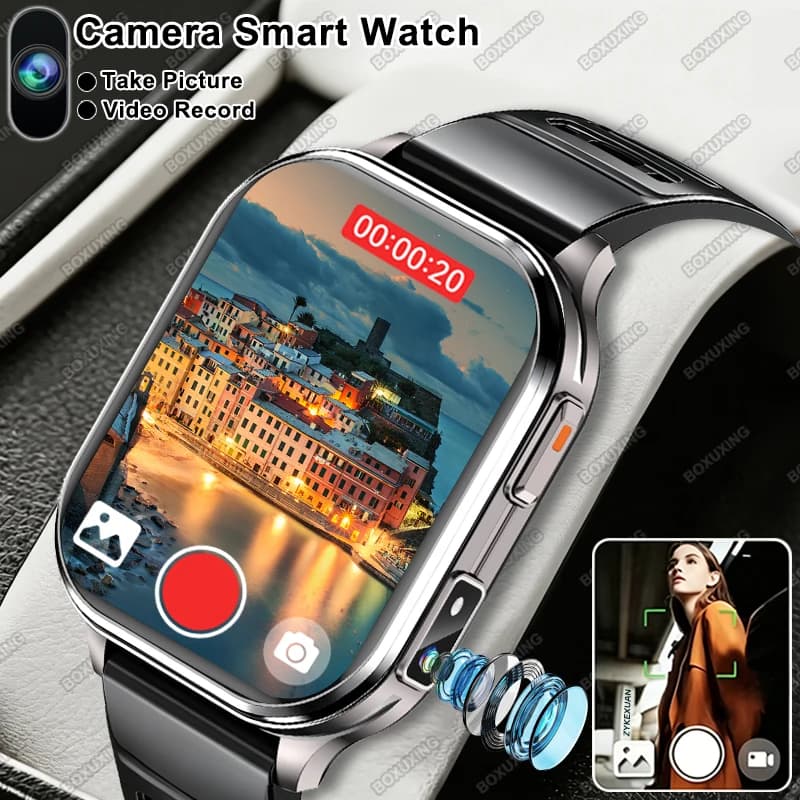 New Smart Watch With Camera Men Women Photos Record Video Photo Album Health Sports Fitness IP68 Waterproof HD Call Smartwatches