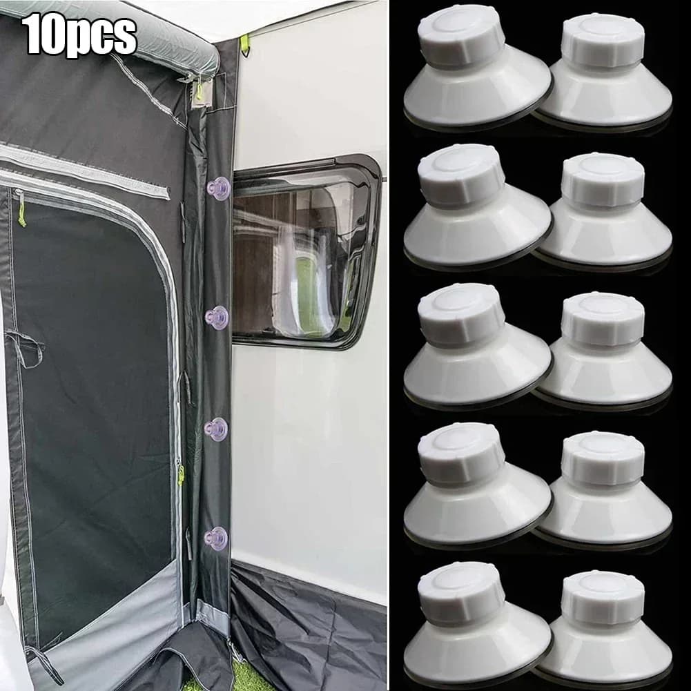 10 pz Camper Ventosa Ancoraggio Gancio di Fissaggio Tenda Ad Alto Impugnatura Ventosa Cuscinetti di Fissaggio Caravan Motorhome Organizer Supporti