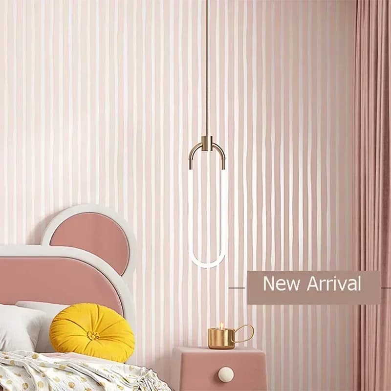 Carta da parati moderna a strisce verticali Sfondi per soggiorno a strisce rosa blu Sfondi per TV 3d Carte da parati eleganti per la decorazione della casa