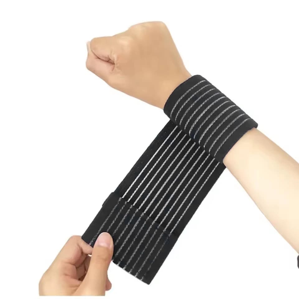 Polsino sportivo per le mani Fasciatura elastica regolabile Supporto per palestra Tutore per polso Avvolgimento Tunnel carpale Sport Fitness Bracciali Cinghia elastica