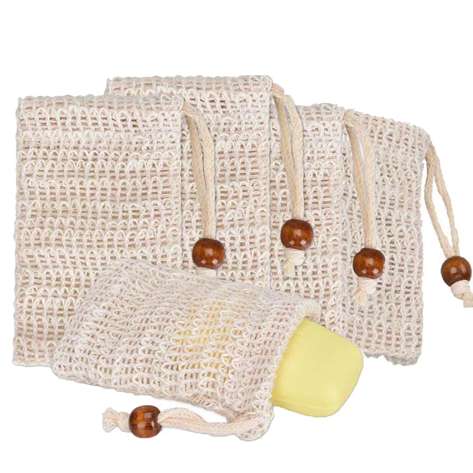 Sacchetti a rete per schiuma di sapone Strumenti per il lavaggio del bagno Pulizia del corpo Aiutante per bolle Maglia per pulizia profonda Forniture per il bagno di casa