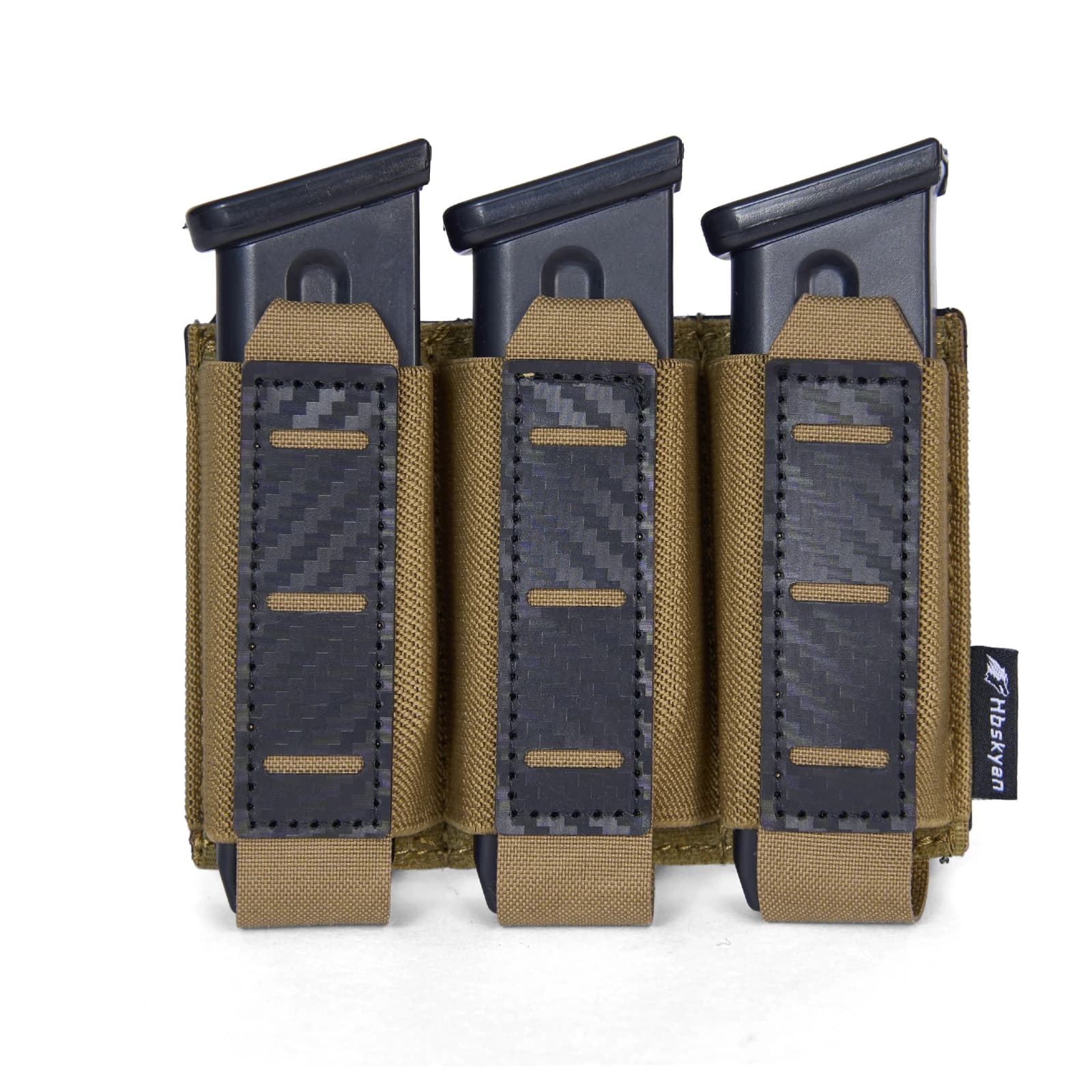 Triple 9mm Universal Tactical Mold, Loading Case with Laser Cutting, Rigid Smooth with Internal Ring, Hidden Loading Door for Gun 9 MM