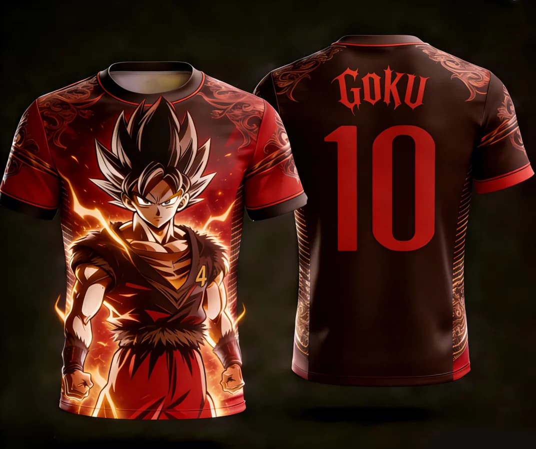 T-shirt Ufficiale Dragon Ball 2026 con Stampa 3D di Wukong 10, Completo da Allenamento per Sport Genitore-Figlio, Asciugatura Rapida, Manica Corta alla Moda