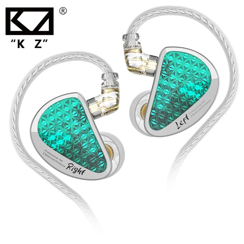 KZ AS16 PRO Cuffia cablata 8BA Balance Armature In Ear Monitor Auricolare MP3 Bass Music Auricolari HIFI Auricolare con microfono