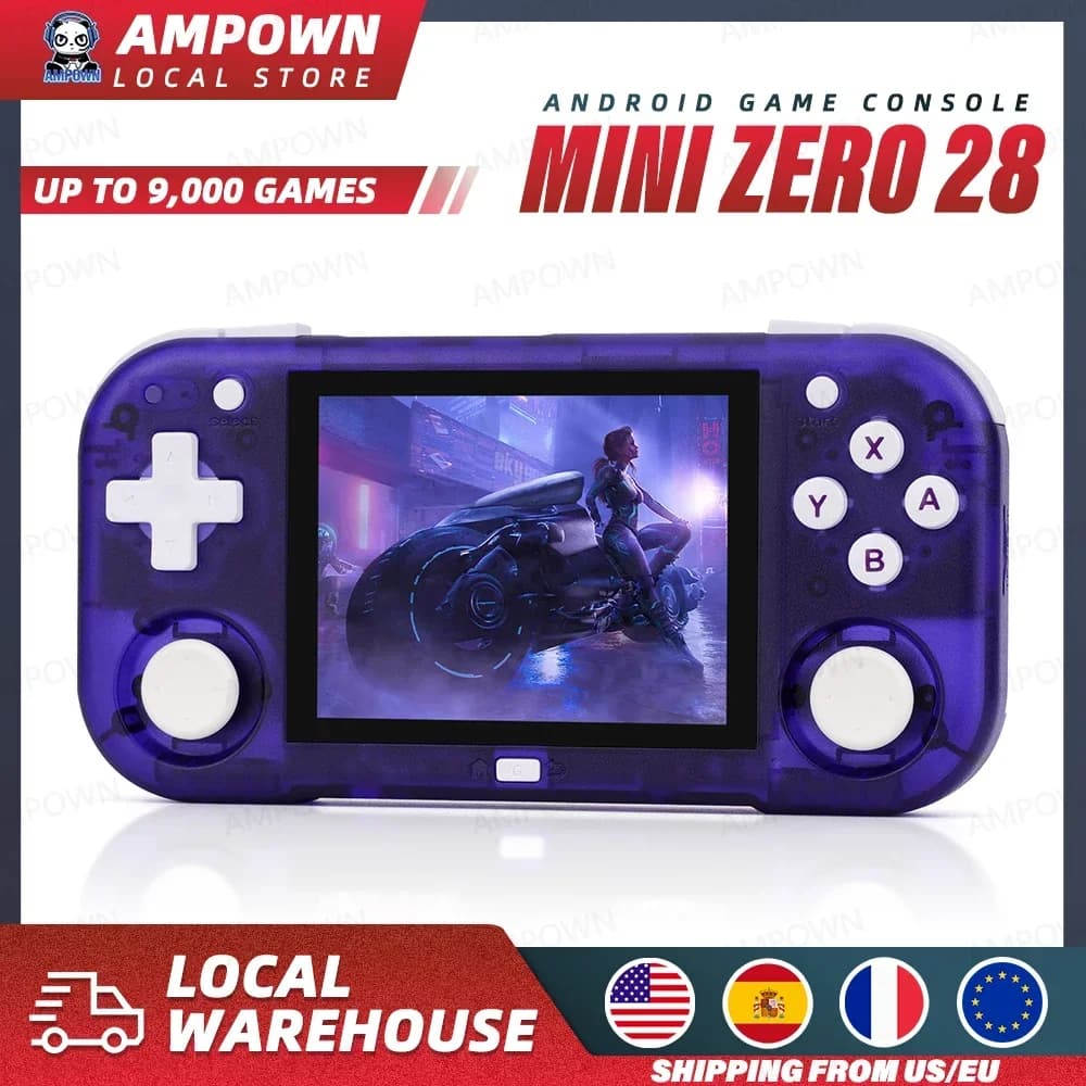 AMPOWN Mini Zero 28 Console di gioco portatile 2.8 ''Schermo IPS AllWinner A133P CPU Sistema operativo Android Wifi MAGICX ZERO28 Lettore video Regali