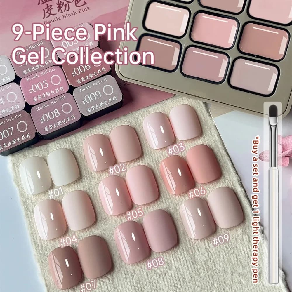 9 Color Nail Necklace, High Saturation Semi-Solid Nail Polish, Popular for Beauty Salons