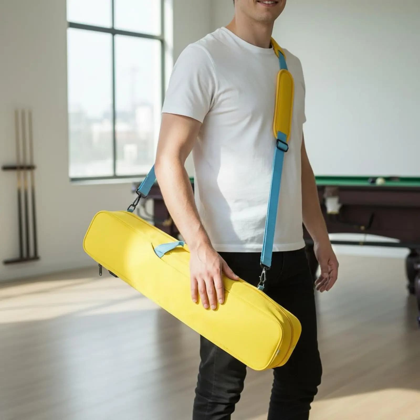 Borsa per Stecche da Biliardo Antipolvere, Custodia Morbida per Stecche, Borsa Porta Stecche con Tracolla Regolabile, Accessorio da Biliardo, Design Leggero