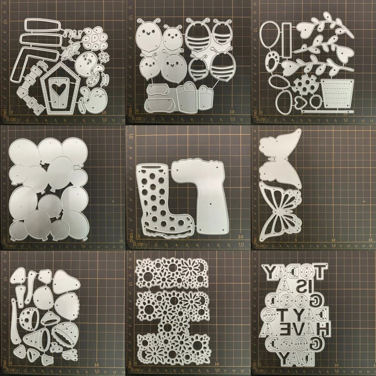 9 kinds Flowerpot Rain boots Metal Cutting Dies Stencils For DIY Scrapbooking Decorative Embossing Handcraft Die CutsTemplate