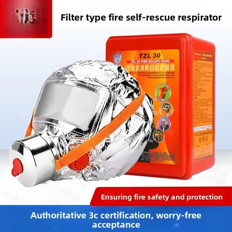 Maschera antigas antincendio Maschera antifumo Maschera antincendio Filtro TZL30 Respiratore autosalvataggio