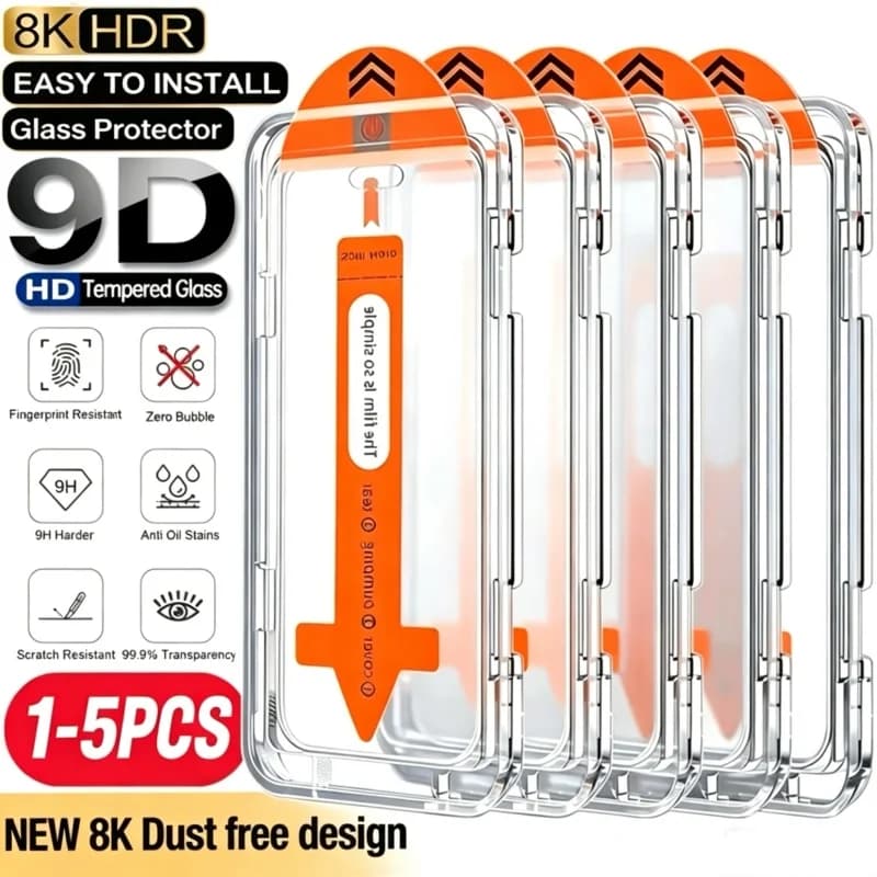 NNBILI 5 Pieces Protective Film Oleofobica Dustproof Easy to Install for iPhone Series 17 Pro Max 16 15 14 13 12 11 Pro