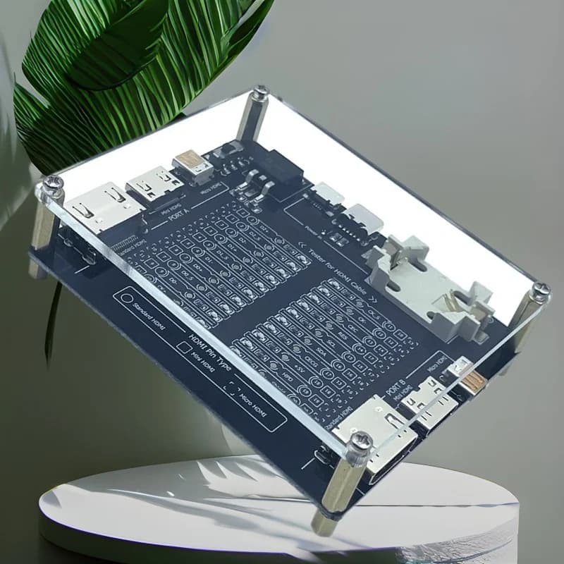 NEW HDMI Cable Test Board with LED Indicator for Standard Micro A-type B-type Detection Ground Short Circuit Disconnection Fault