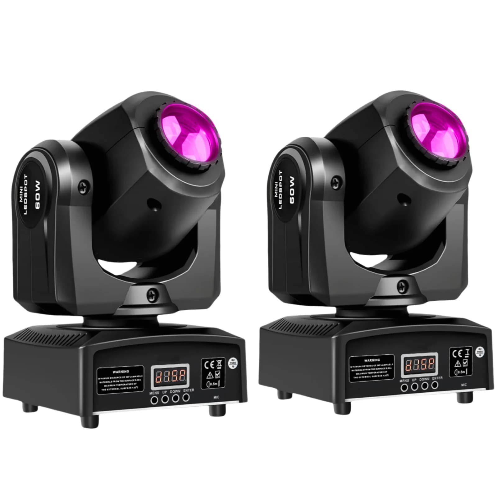 2PCS 60W Mini Led Dmx Gobo Moving Head Spot Light per Club Dj Stage Lighting Party Disco Wedding Event