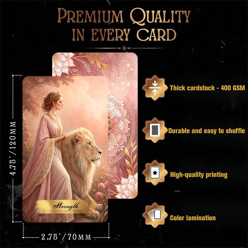 Set di carte dei Tarocchi di Victoria, 78 carte, dimensioni 13 x 8 cm, arte classica romantica, adatte per la meditazione, divinazione, perfette per principianti
